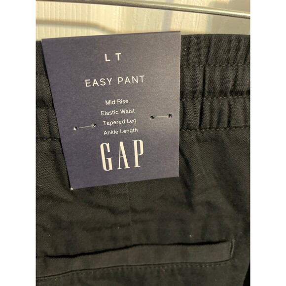GAP Womens Easy Straight Pull-on Pants True Black Size Large Tall New With Tags - Picture 7 of 8
